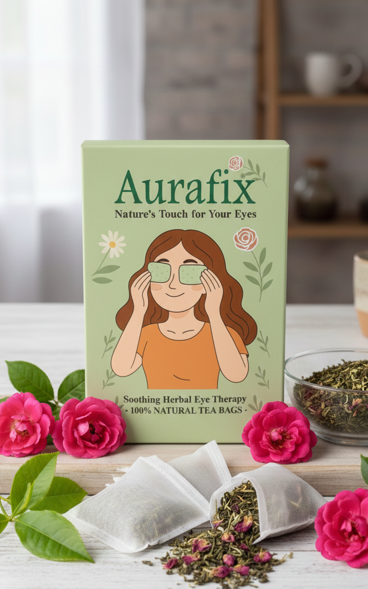 Aurafix Natural Herbal Eye Therapy for Tired & Puffy Eyes